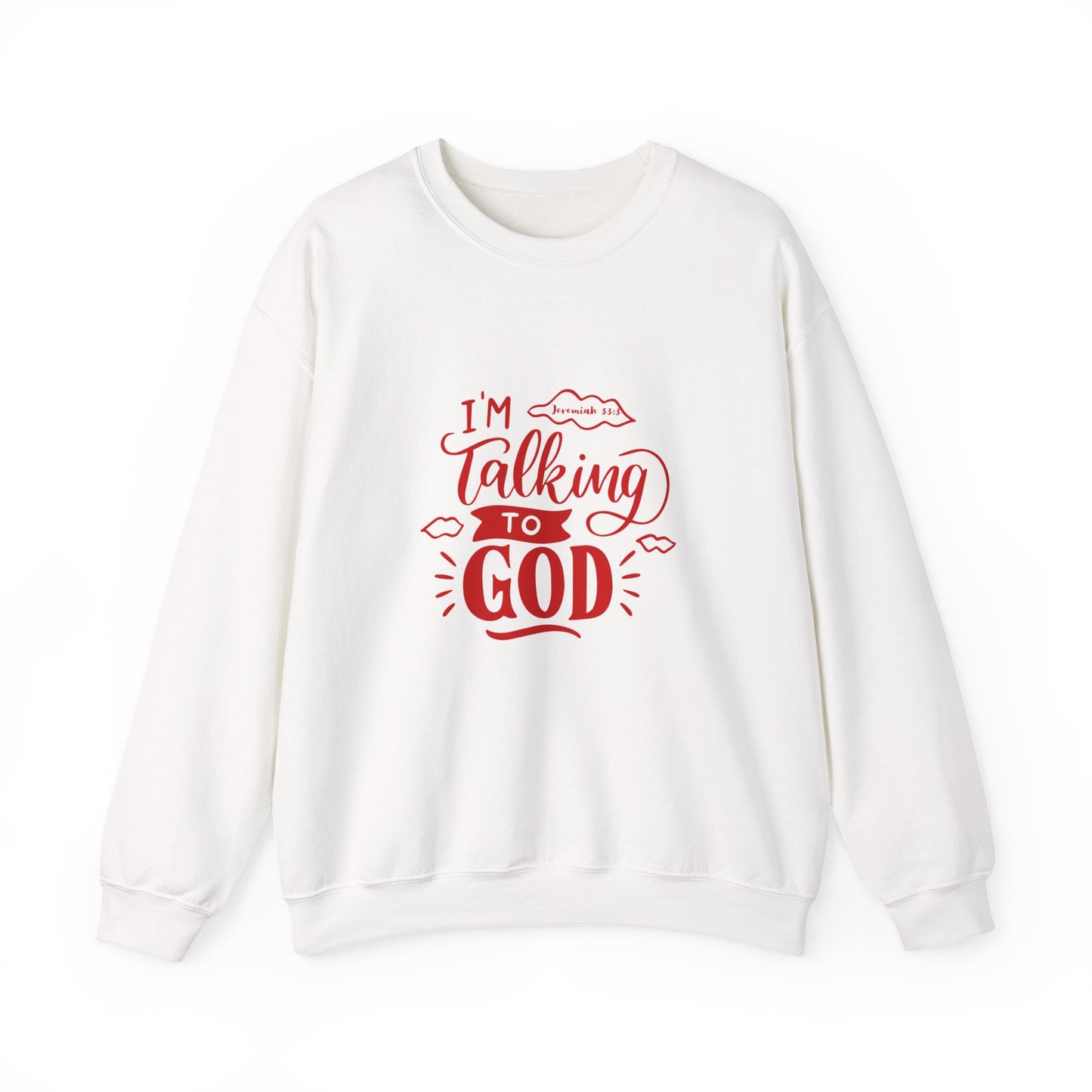 Talking to God Crewneck Sweatshirt RED