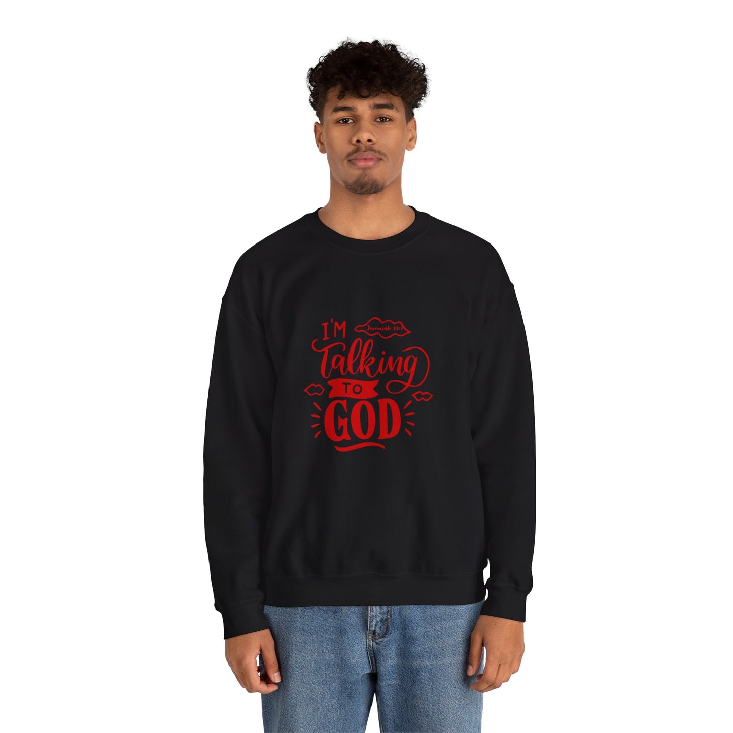 Talking to God Crewneck Sweatshirt RED