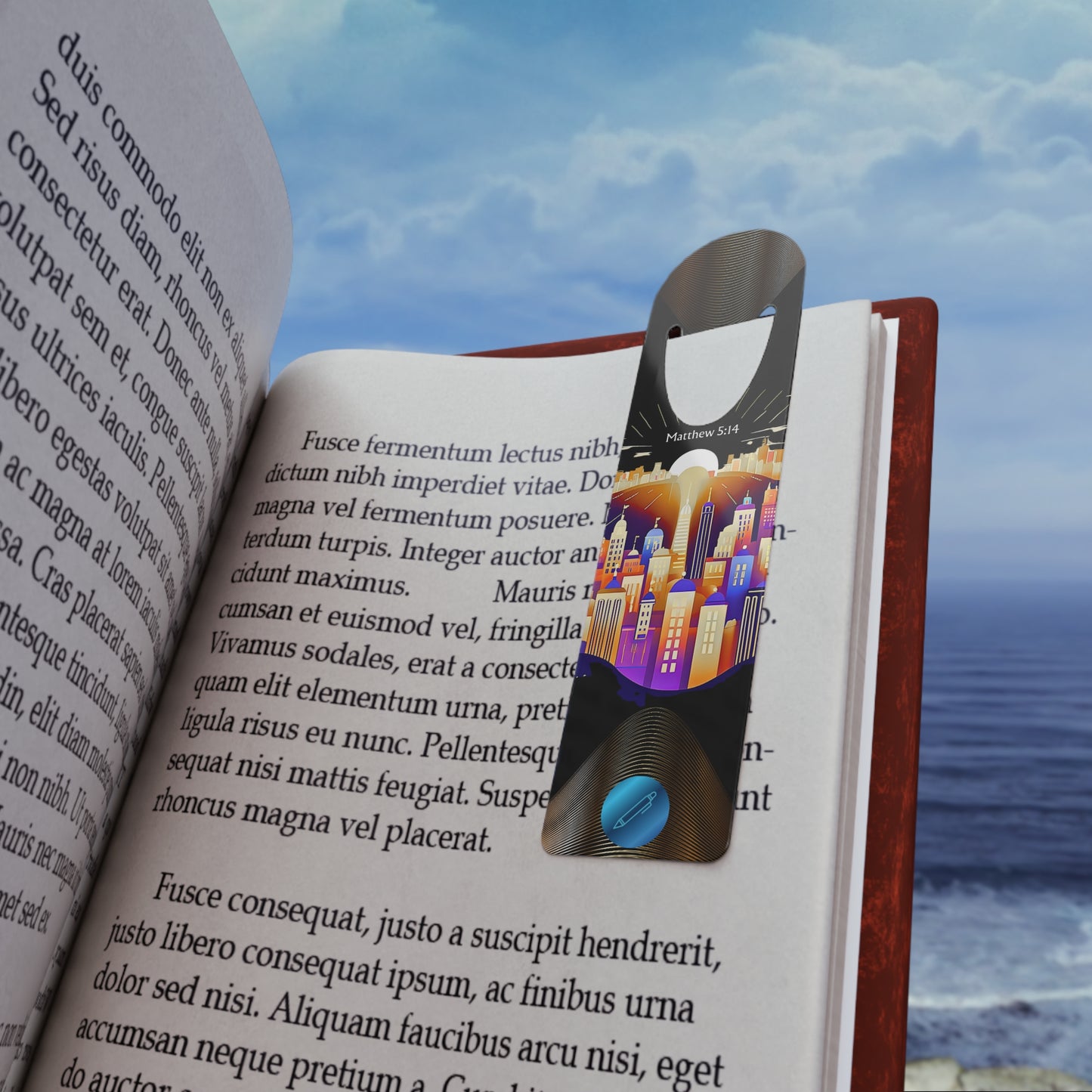 Aluminum Light of The World Bookmark