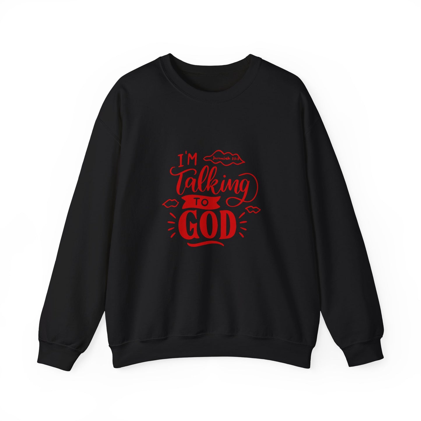 Talking to God Crewneck Sweatshirt RED