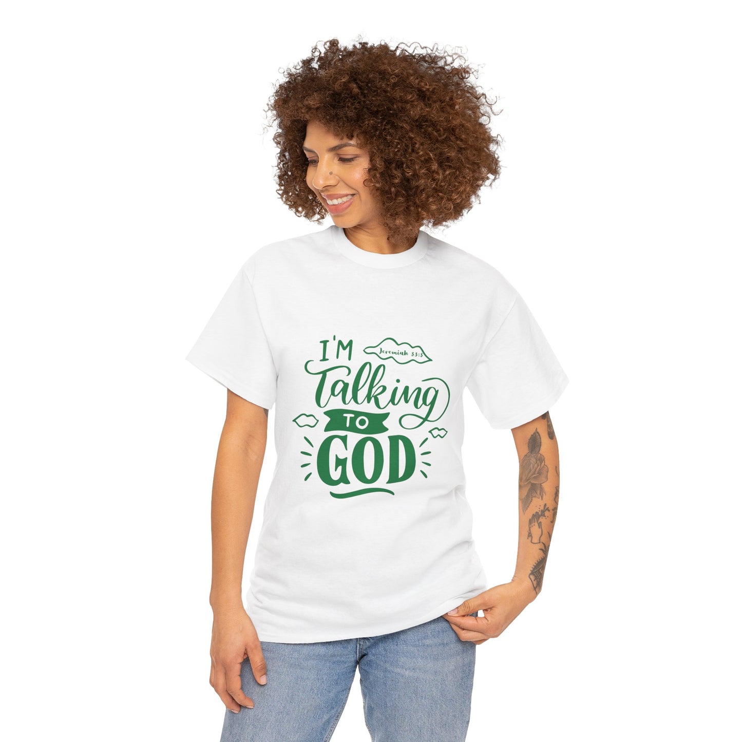 Talking to God Unisex Heavy Cotton Tee Green