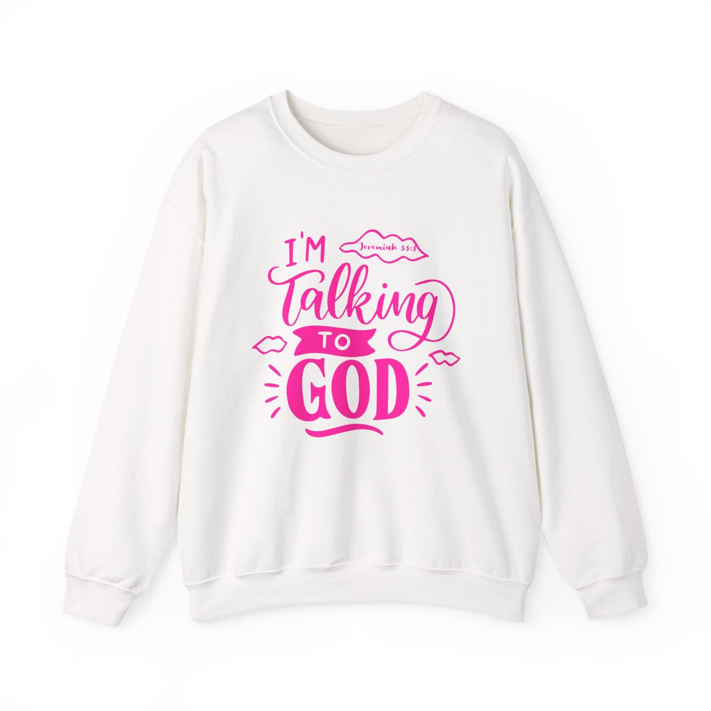 Talking to God Unisex Heavy Blend Sweatshirt Pink