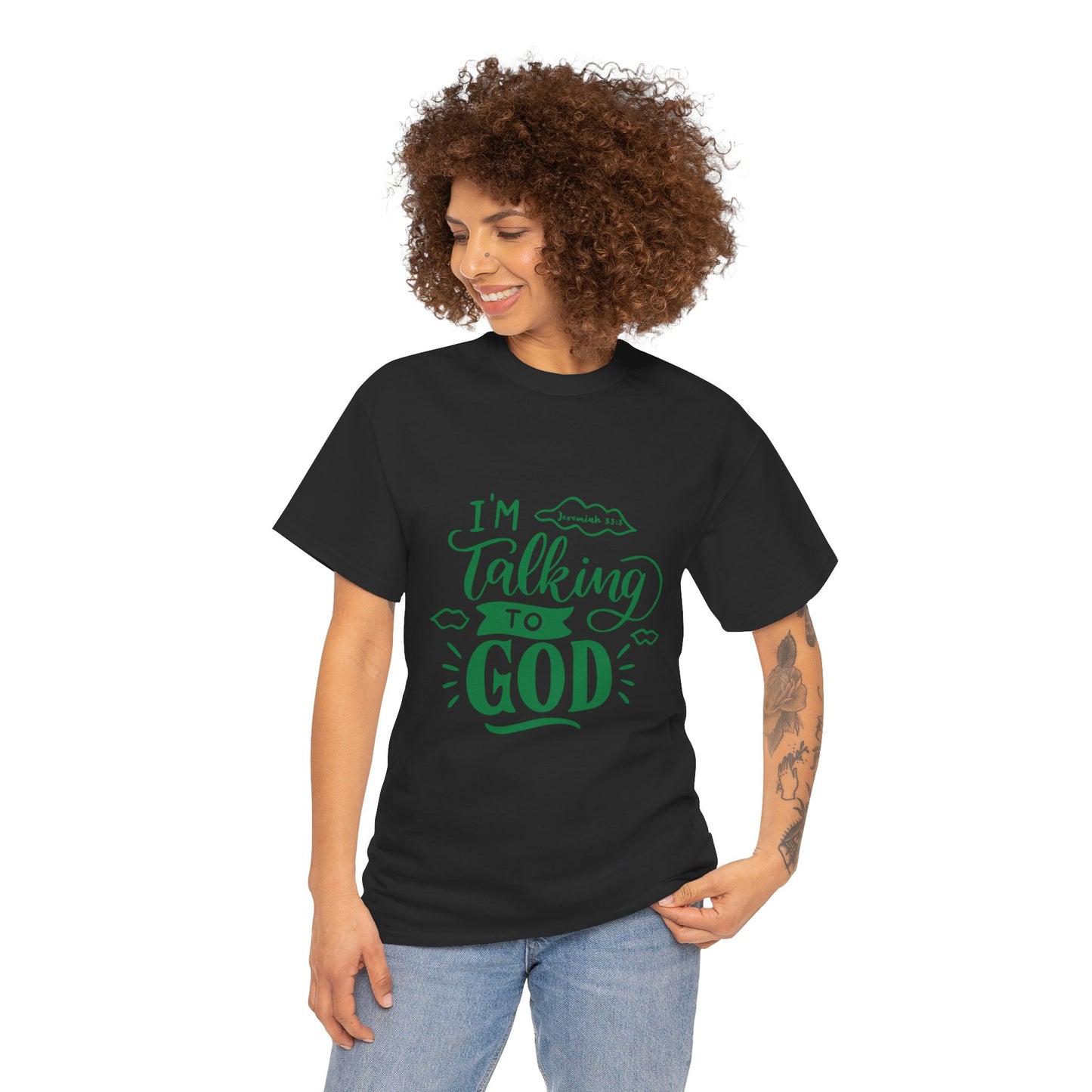 Talking to God Unisex Heavy Cotton Tee Green
