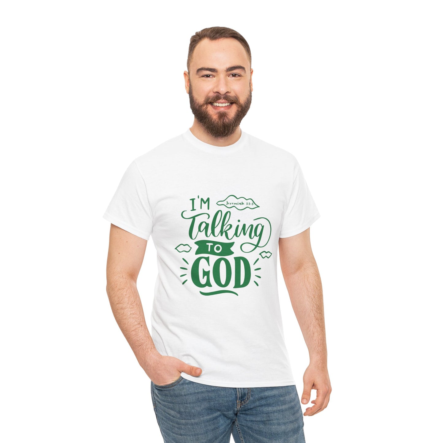Talking to God Unisex Heavy Cotton Tee Green