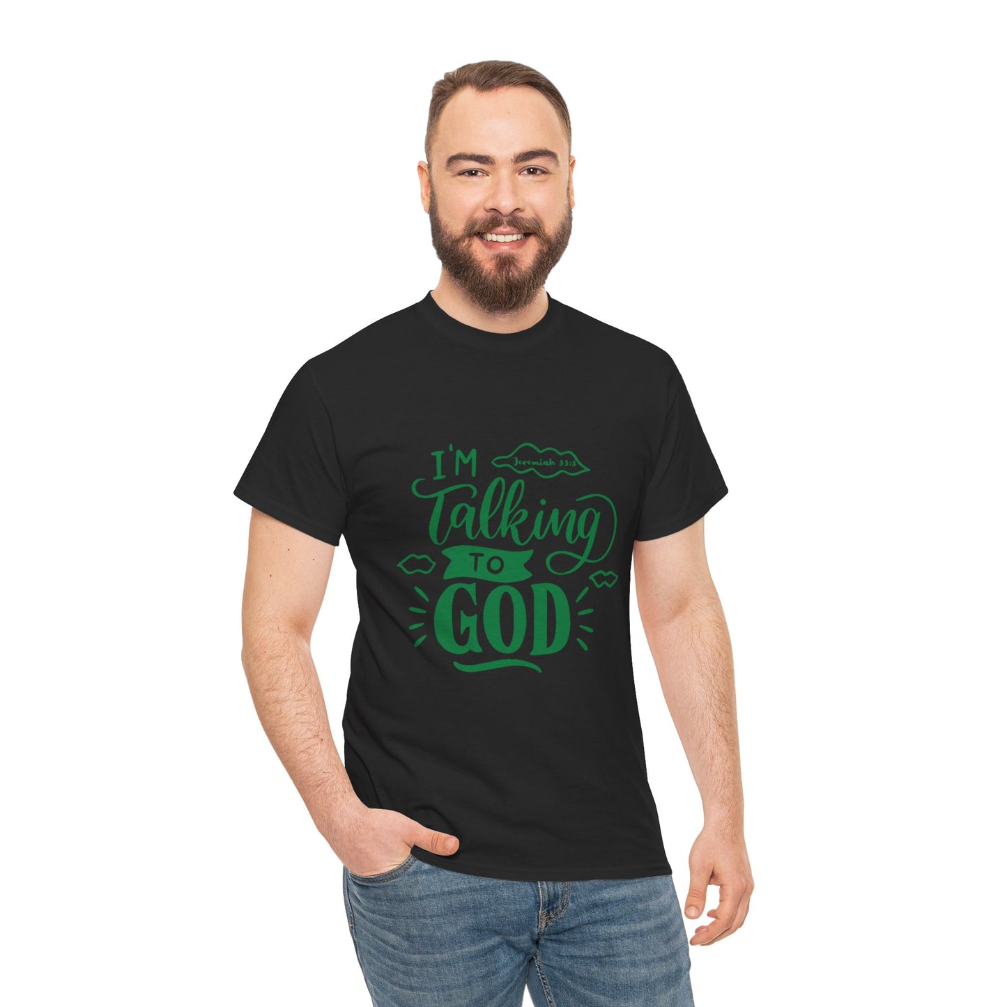 Talking to God Unisex Heavy Cotton Tee Green