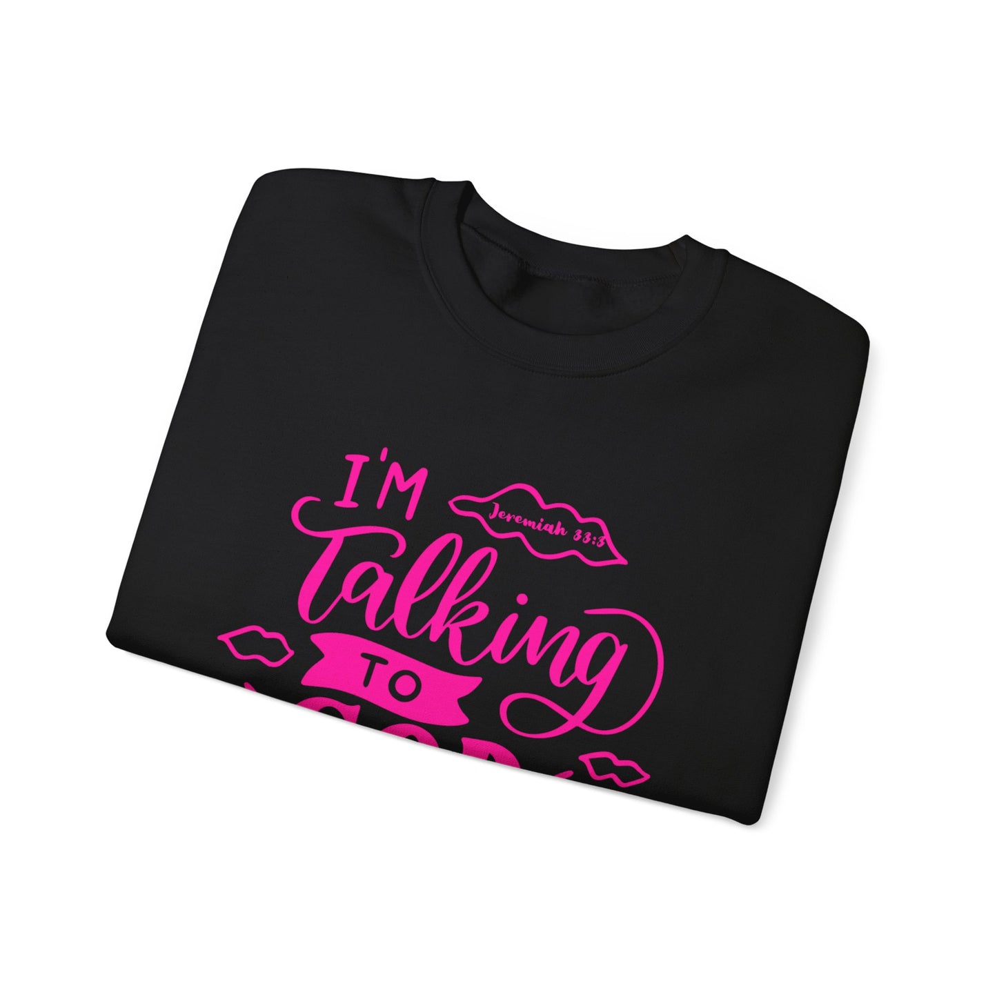 Talking to God Unisex Heavy Blend Sweatshirt Pink