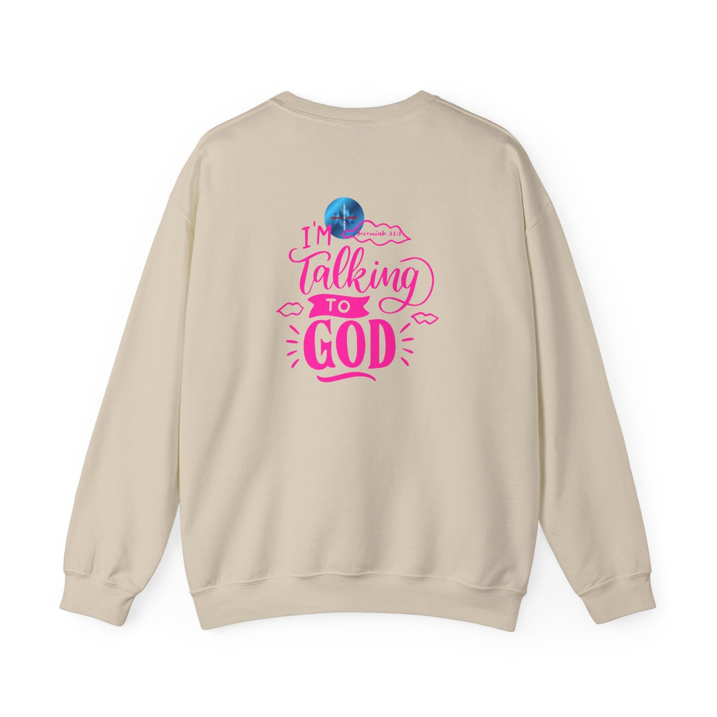 Talking to God Unisex Heavy Blend Sweatshirt Pink