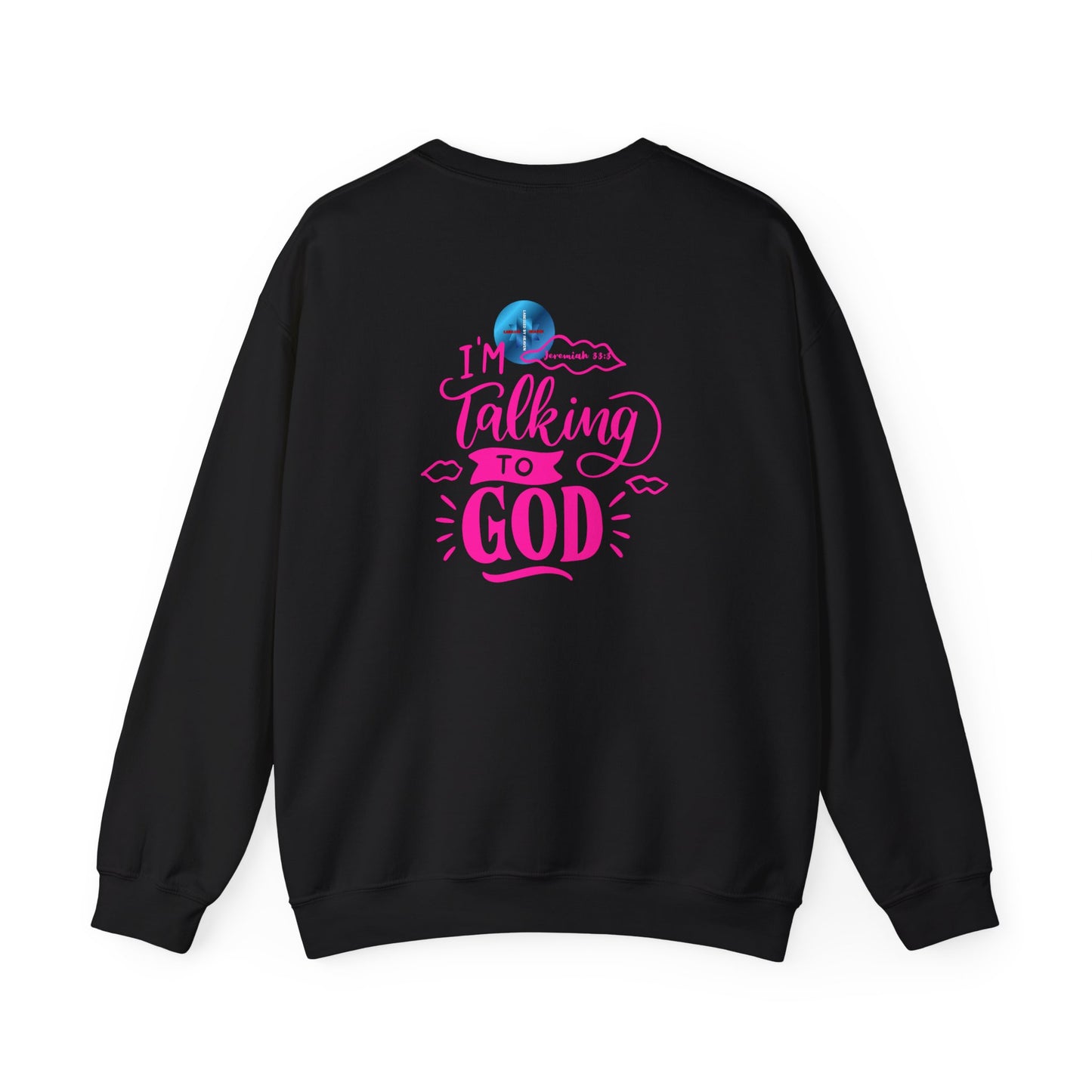 Talking to God Unisex Heavy Blend Sweatshirt Pink