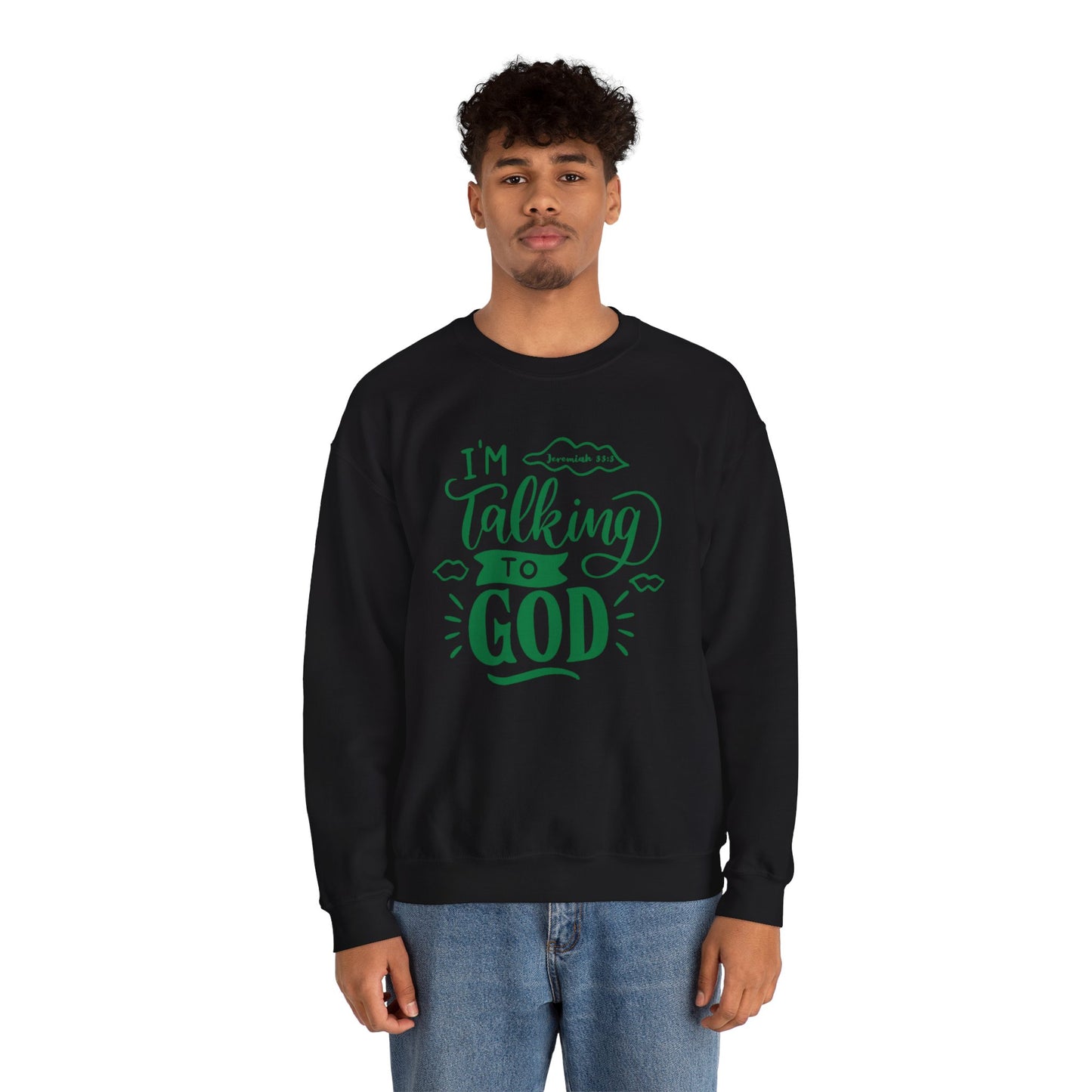 Talking to God Unisex Heavy Blend Sweatshirt Green