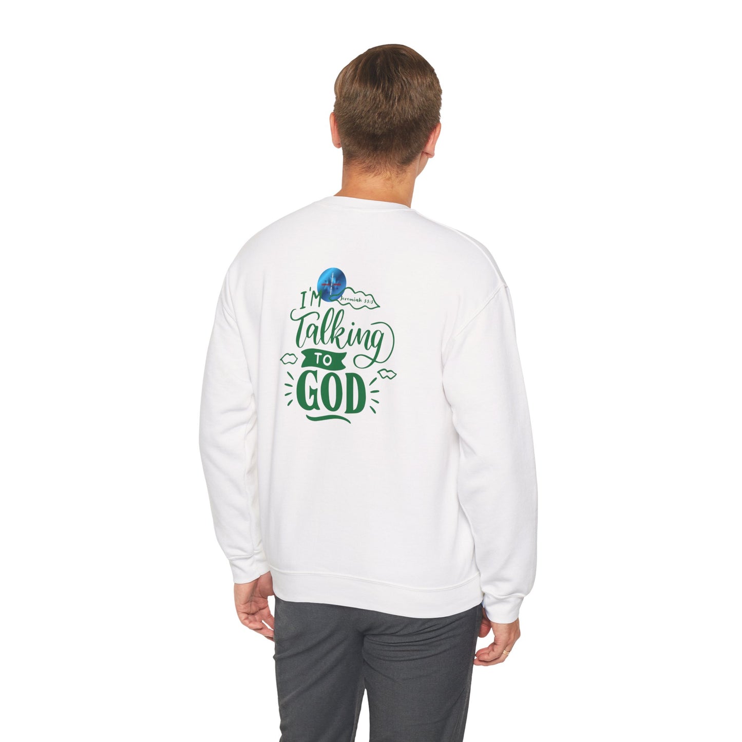 Talking to God Unisex Heavy Blend Sweatshirt Green