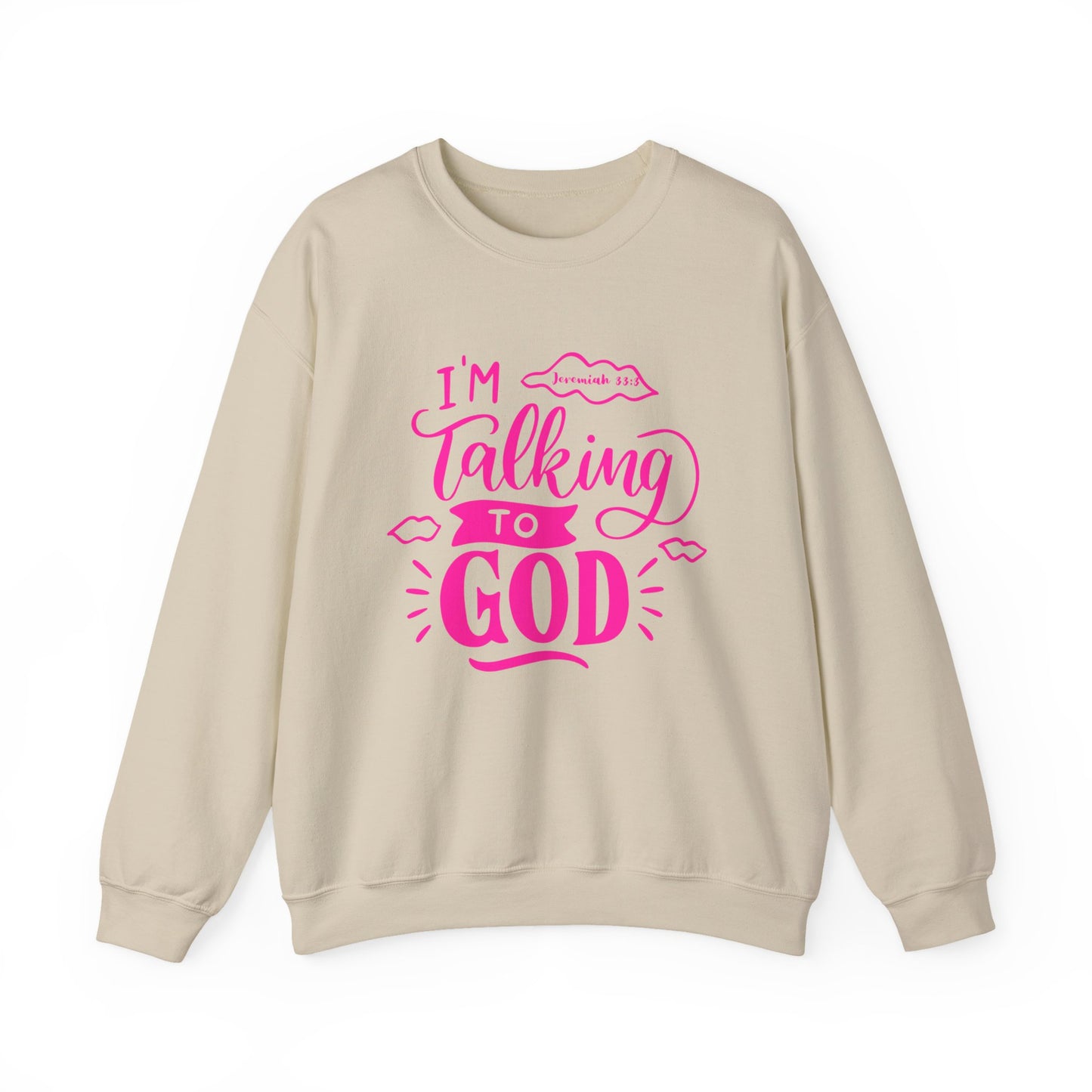 Talking to God Unisex Heavy Blend Sweatshirt Pink
