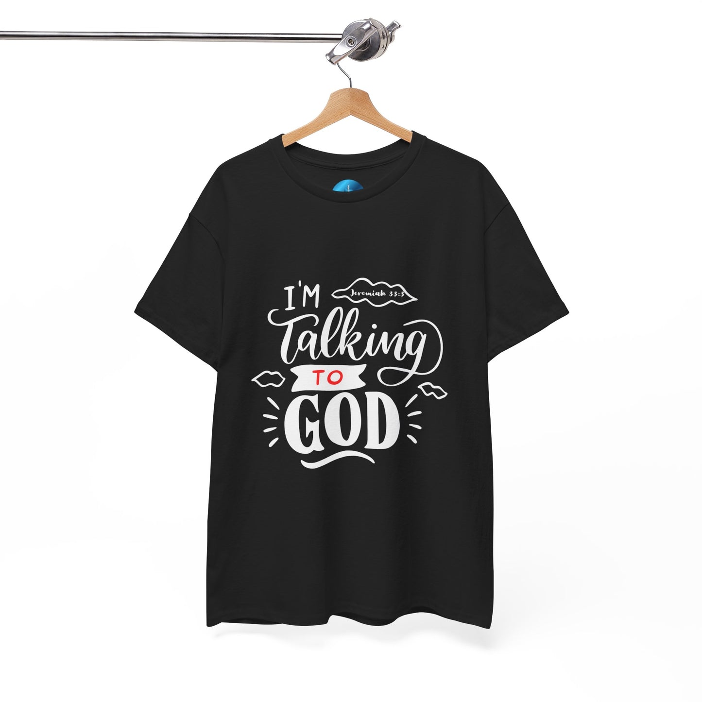 Talking to God Unisex Heavy Cotton Tee Black and White