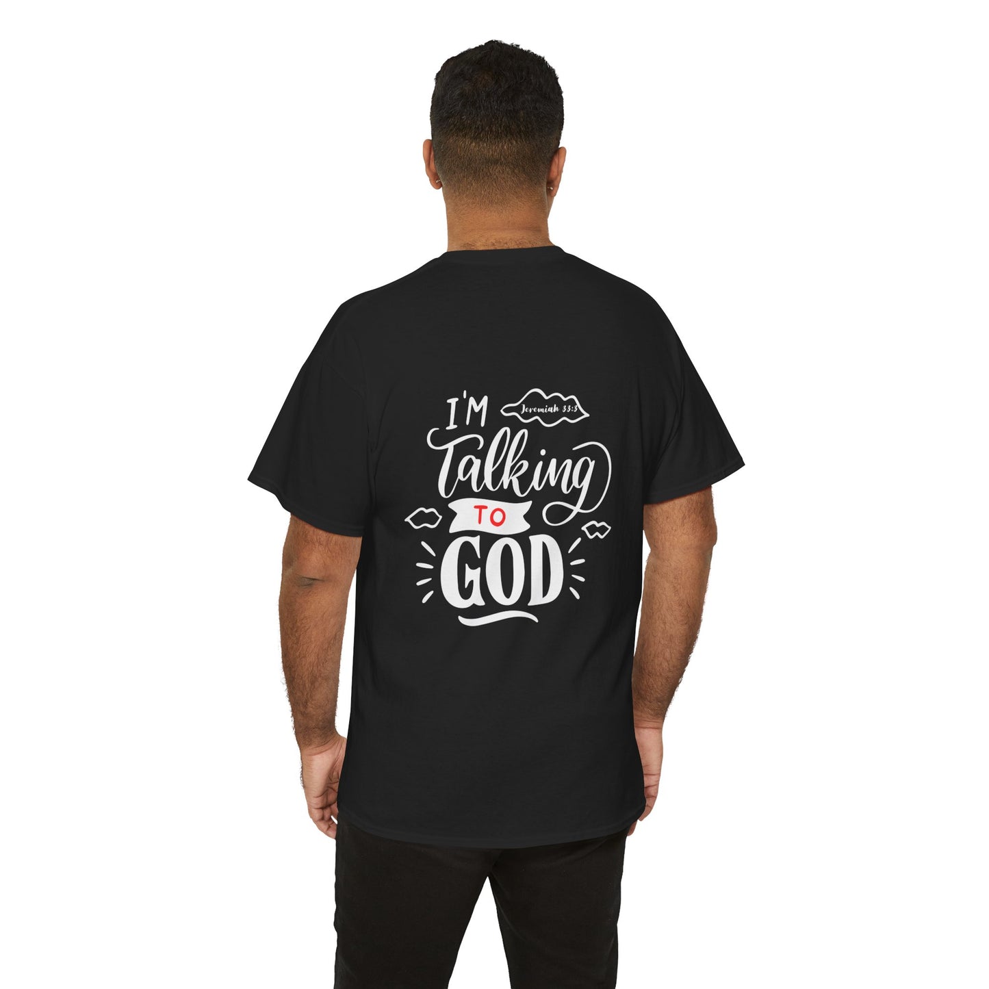 Talking to God Unisex Heavy Cotton Tee Black and White