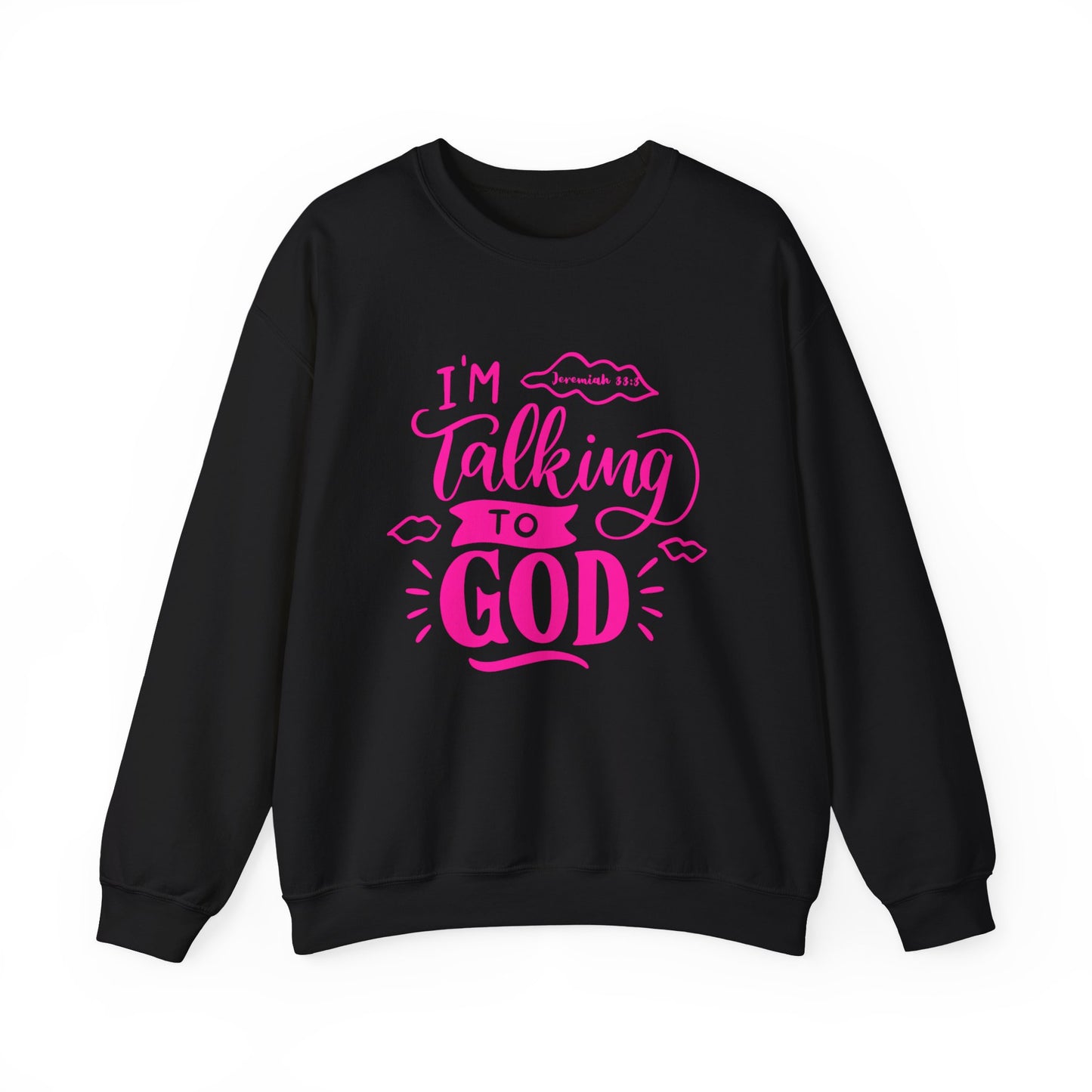 Talking to God Unisex Heavy Blend Sweatshirt Pink