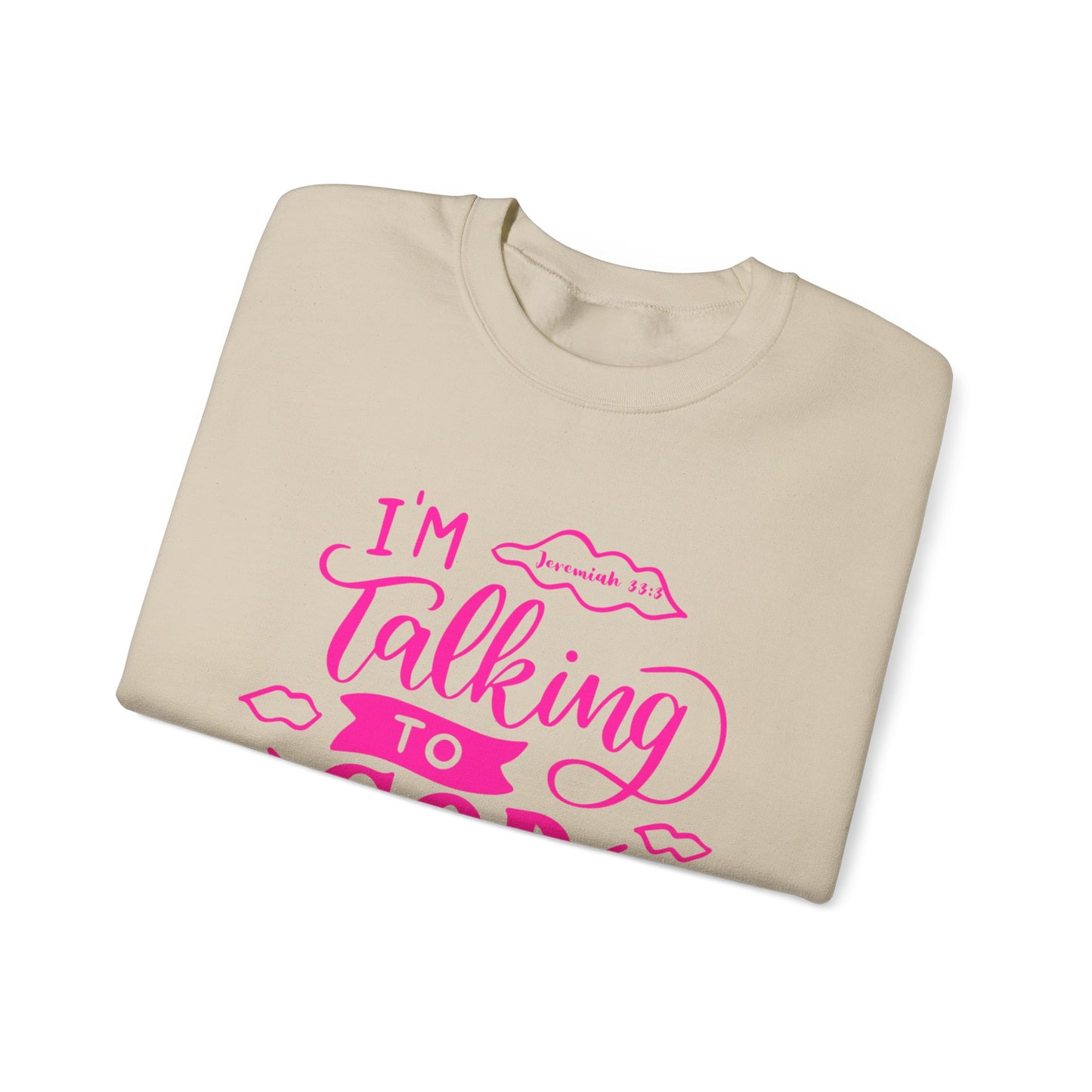 Talking to God Unisex Heavy Blend Sweatshirt Pink