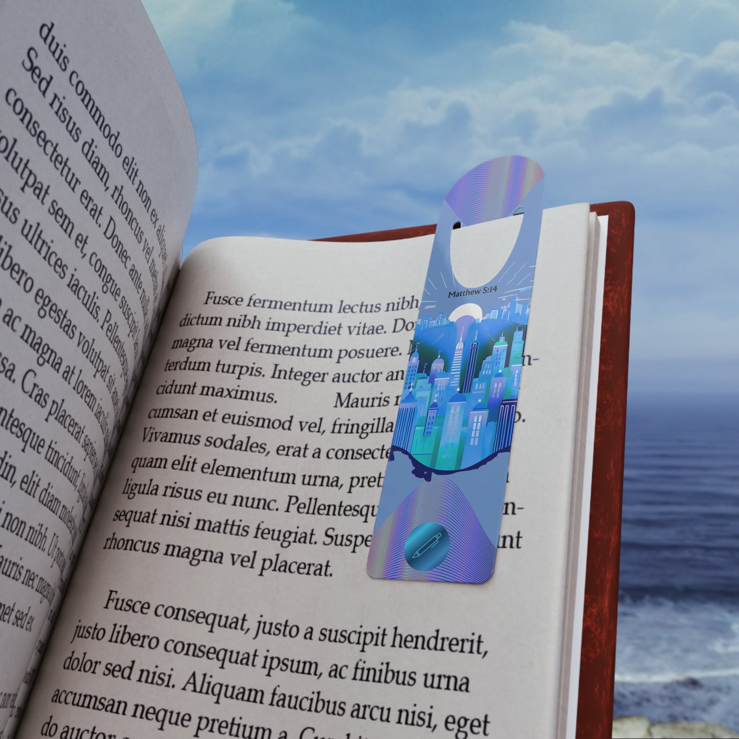 Aluminum Light of The World Bookmark