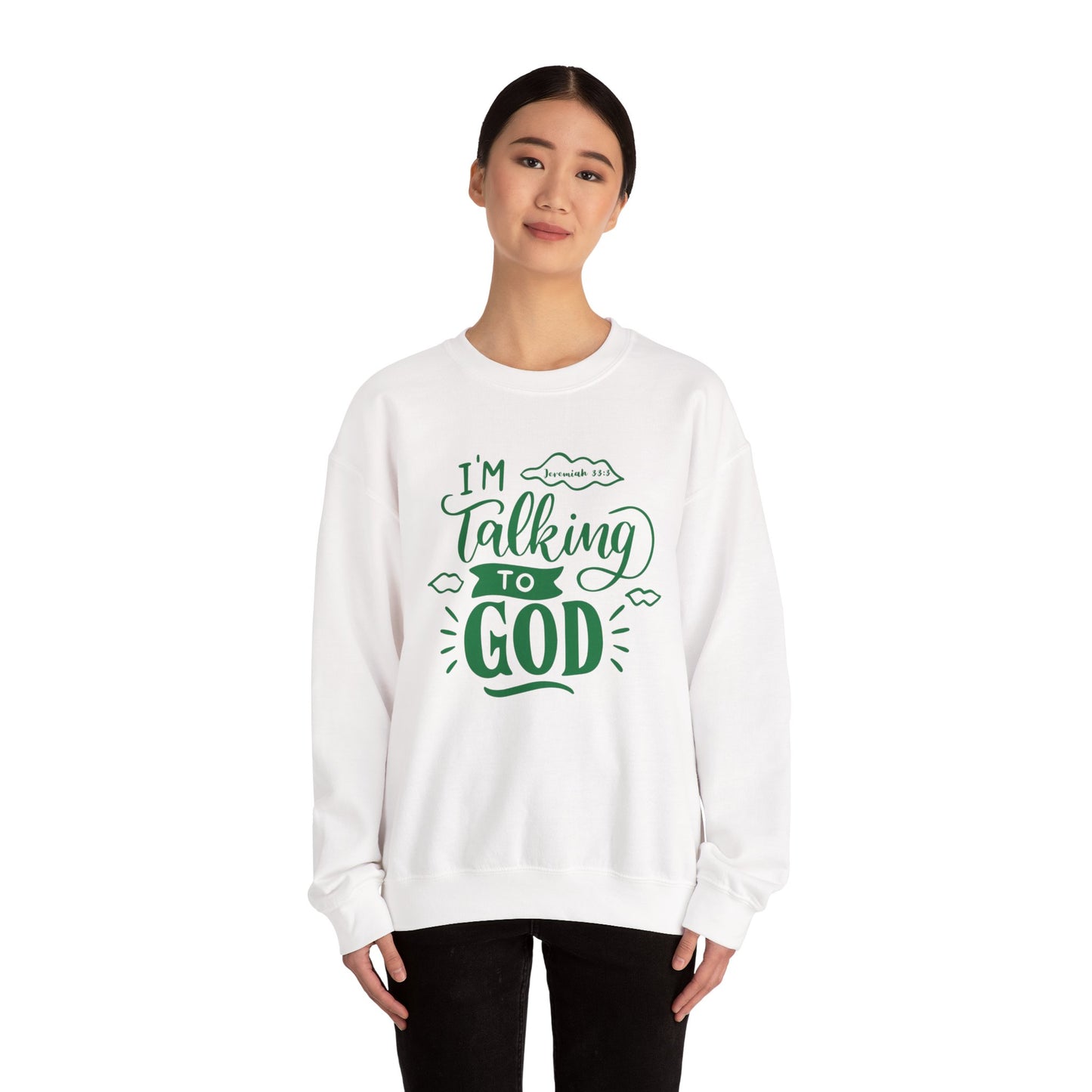 Talking to God Unisex Heavy Blend Sweatshirt Green