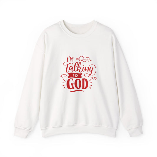 Talking To God Unisex Heavy Blend Sweatshirt Red