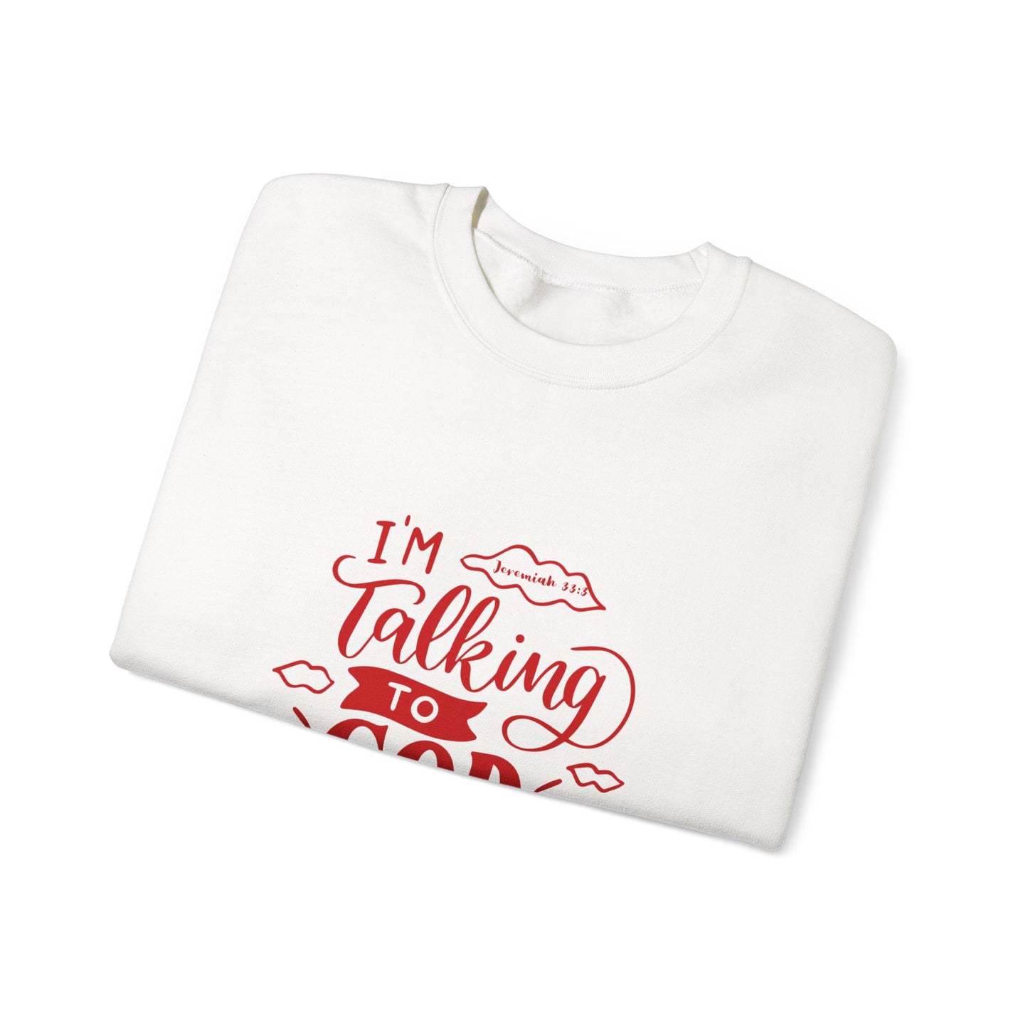 Talking To God Unisex Heavy Blend Sweatshirt Red