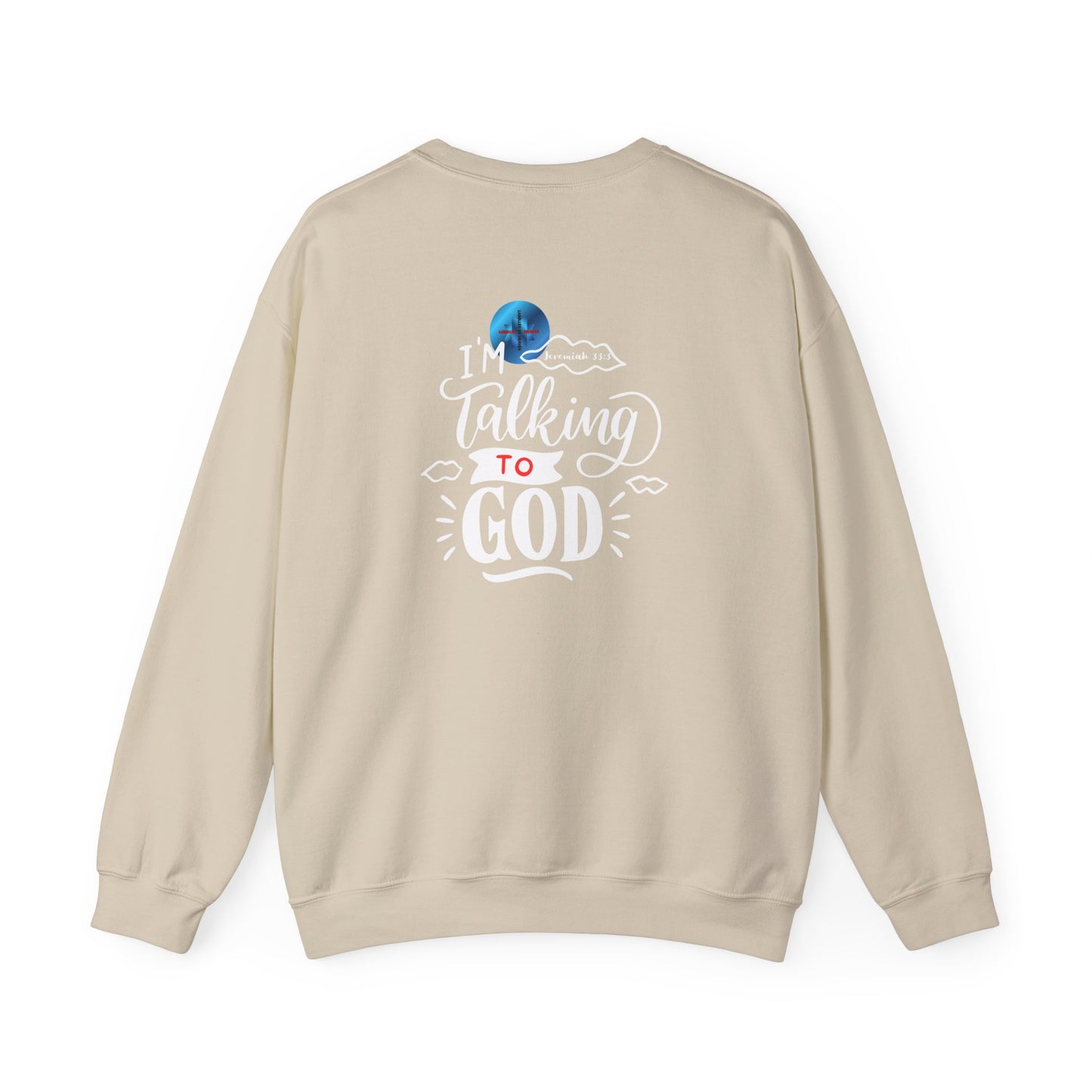 Talking to God Unisex Heavy Blend Sweatshirt Black & Red