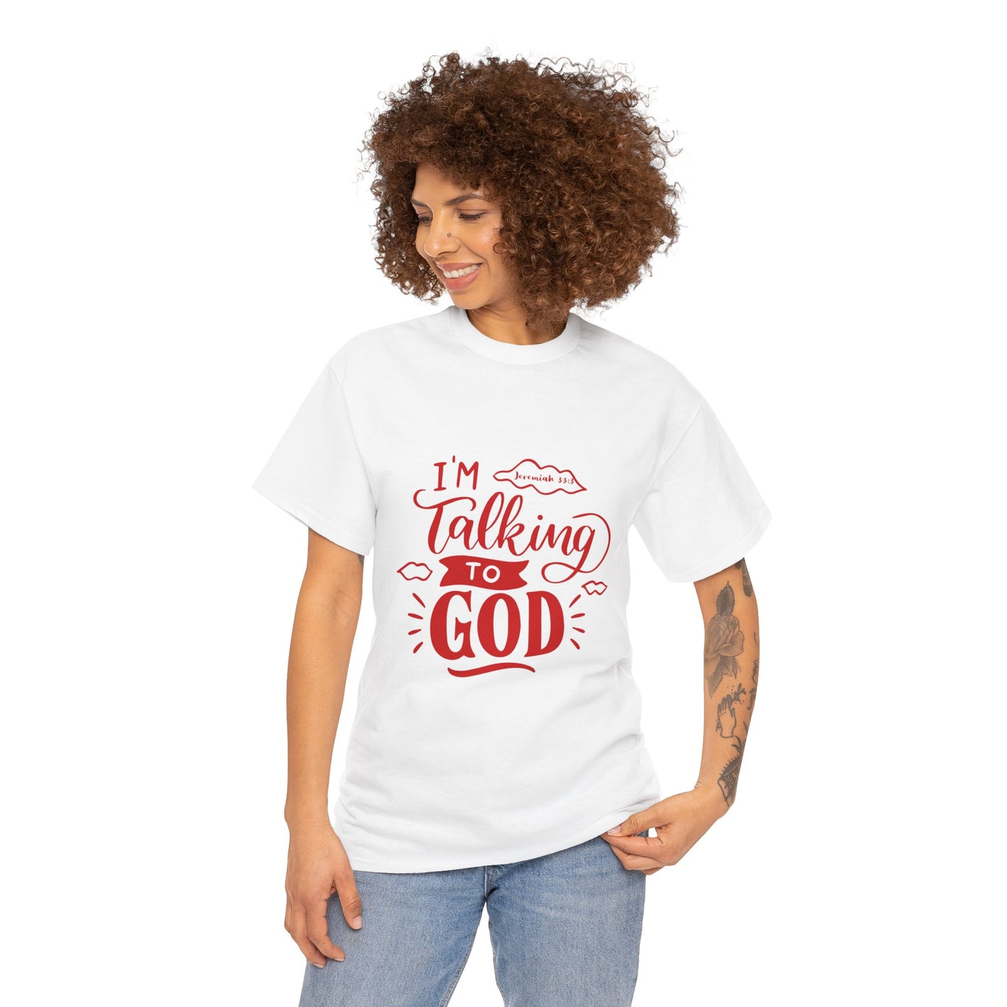 Talking to God Unisex Heavy Cotton Red