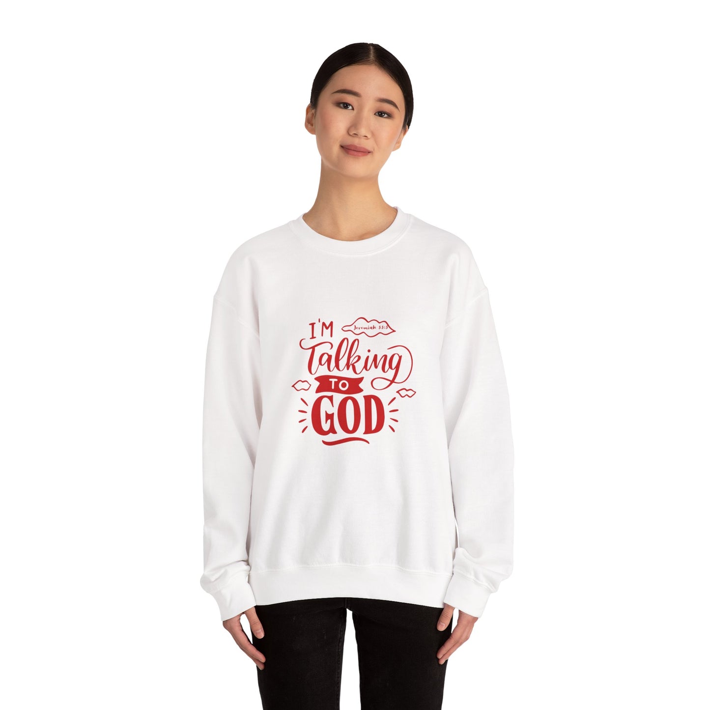 Talking to God Crewneck Sweatshirt RED
