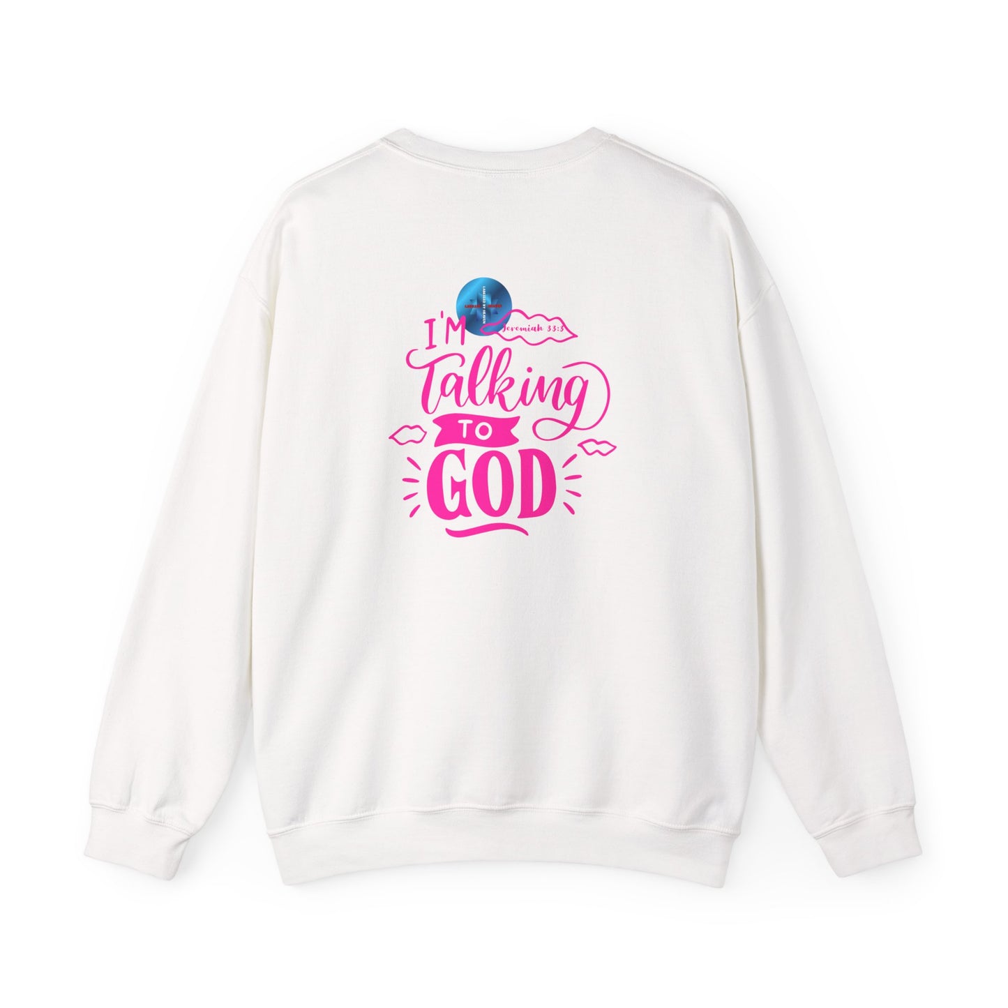 Talking to God Unisex Heavy Blend Sweatshirt Pink