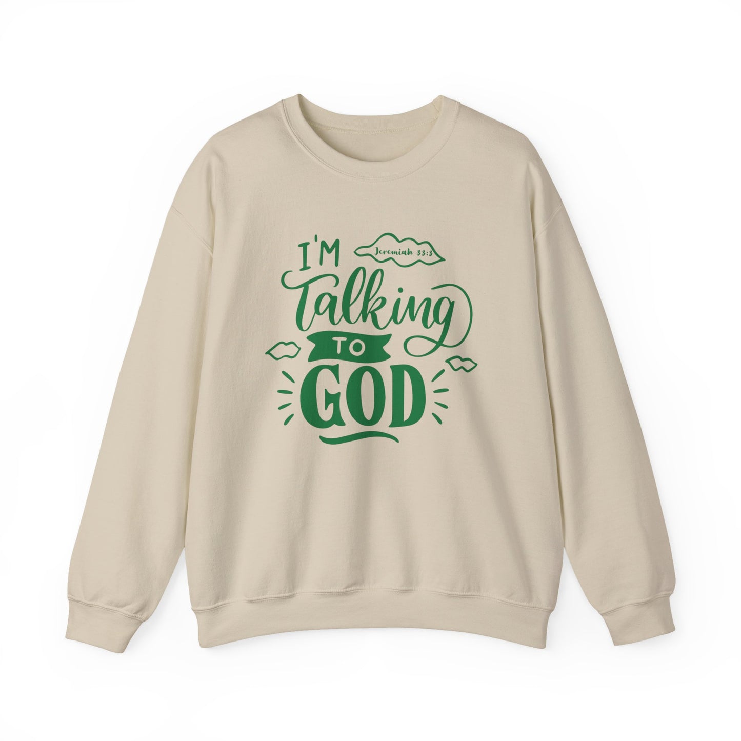 Talking to God Unisex Heavy Blend Sweatshirt Green
