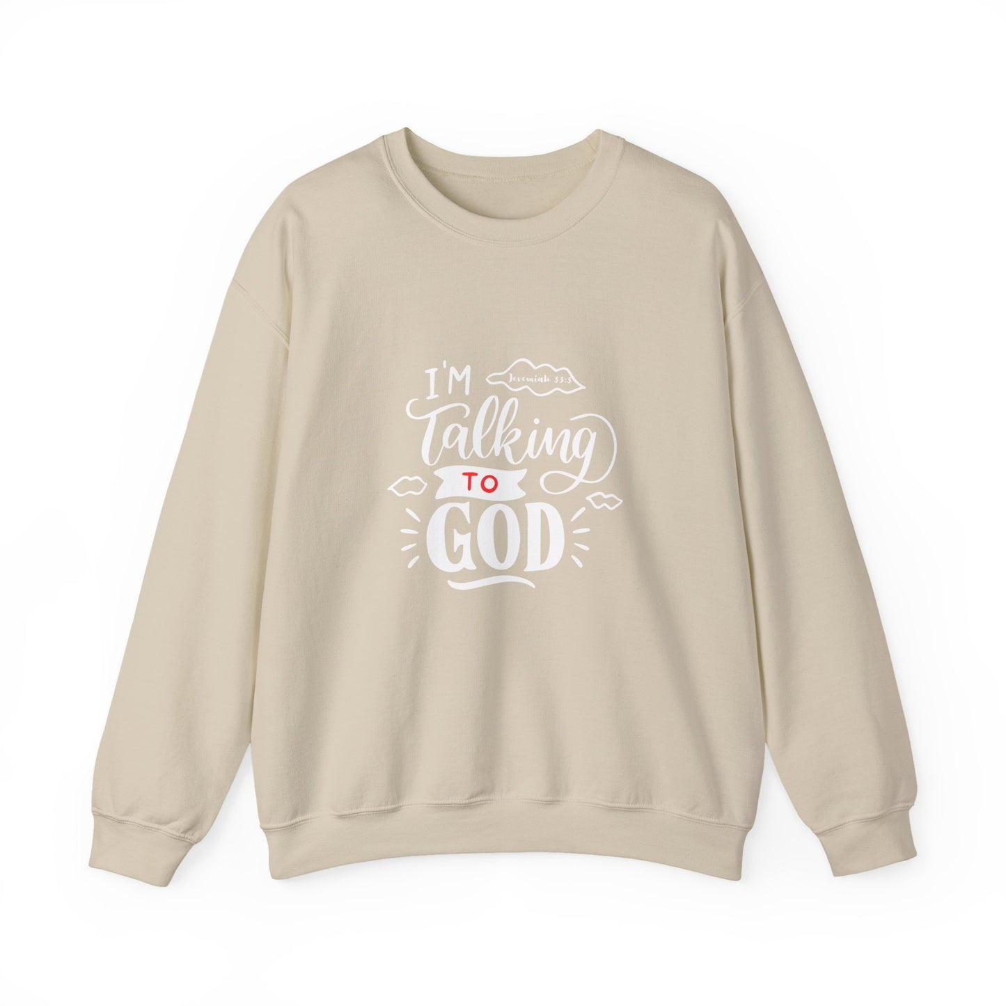 Talking to God Unisex Heavy Blend Sweatshirt Black & Red
