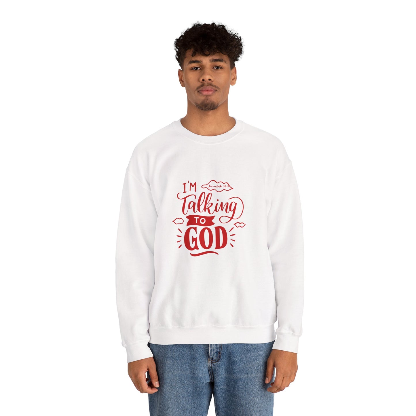 Talking to God Crewneck Sweatshirt RED