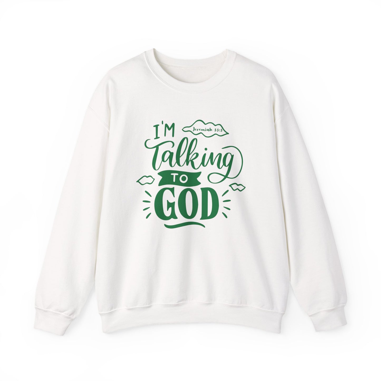 Talking to God Unisex Heavy Blend Sweatshirt Green