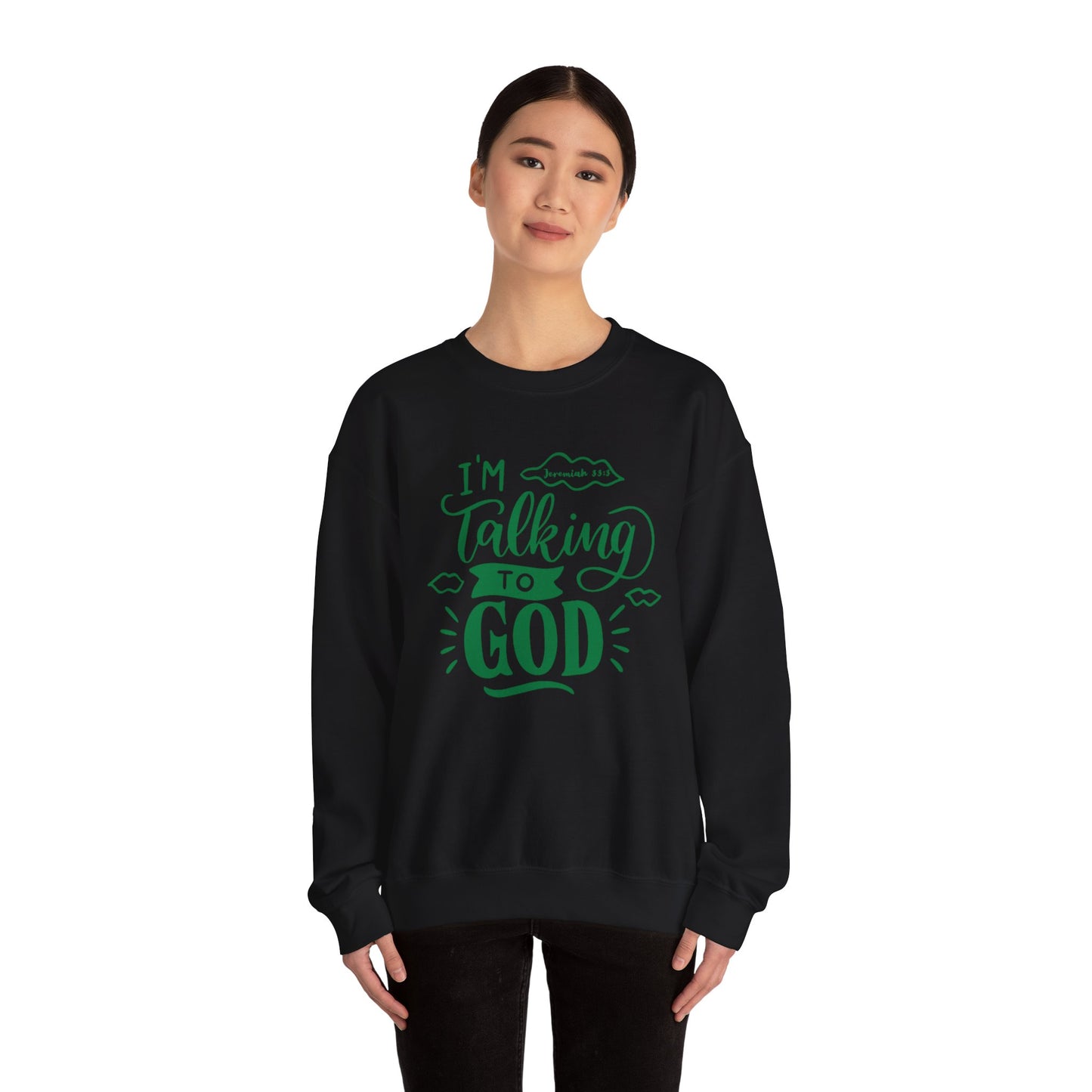 Talking to God Unisex Heavy Blend Sweatshirt Green